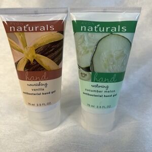 2 Avon Naturals‎ Antibacterial Hand Gel Cucumber Melon & Nourishing Vanilla 2007